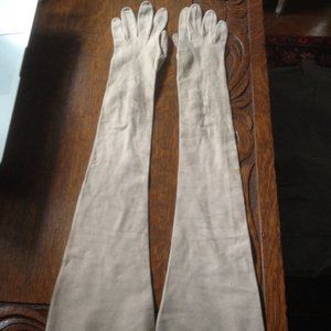 Vintage Landel Tan Kid Opera Length Gloves 6.5